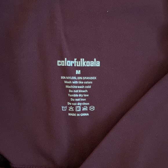 Colorfulkoala - Buttery Soft High Waisted Full Length - Wine - M - Picture 3 of 4